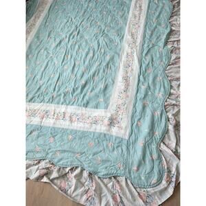 Vintage king Teal/pink Floral with floral ruffles